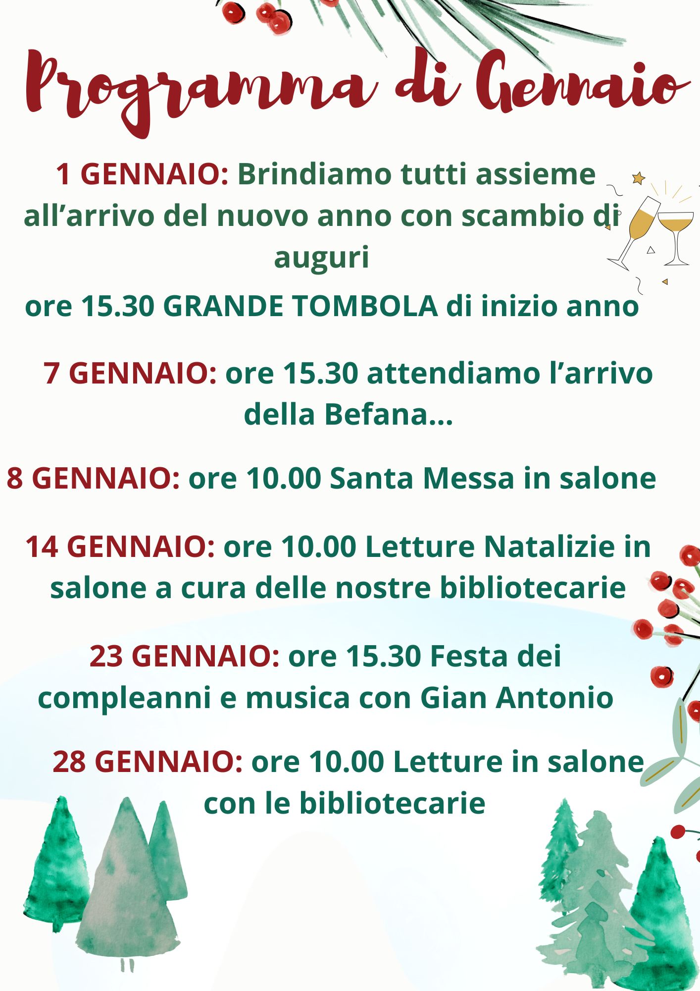 25 PROGRAMMA DI GENNAIO