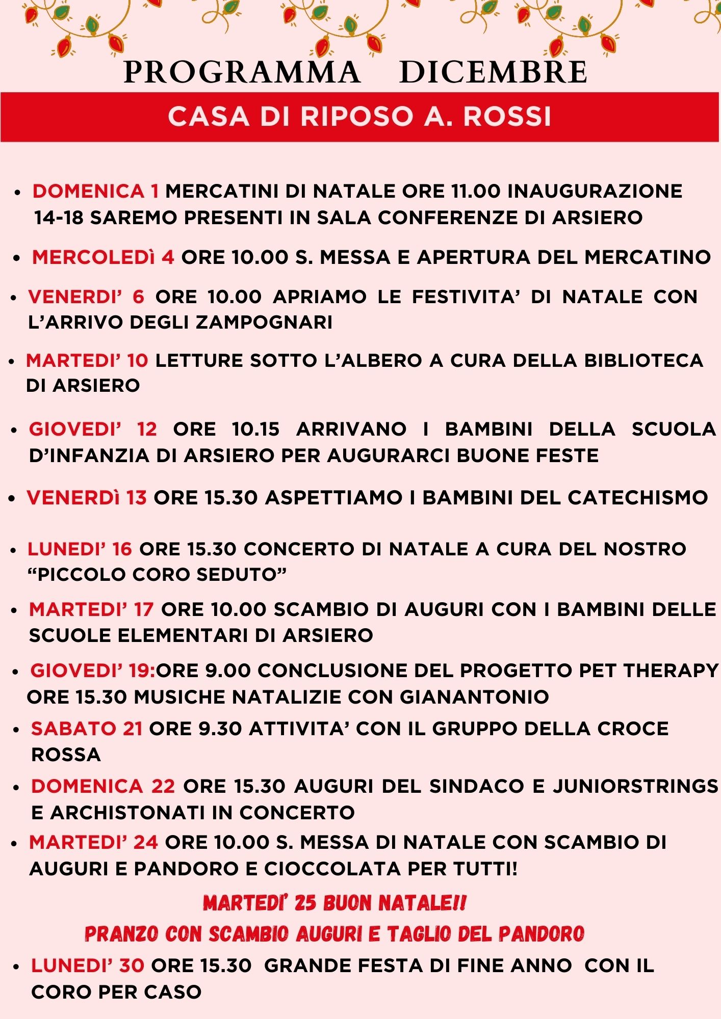 5 programma natale