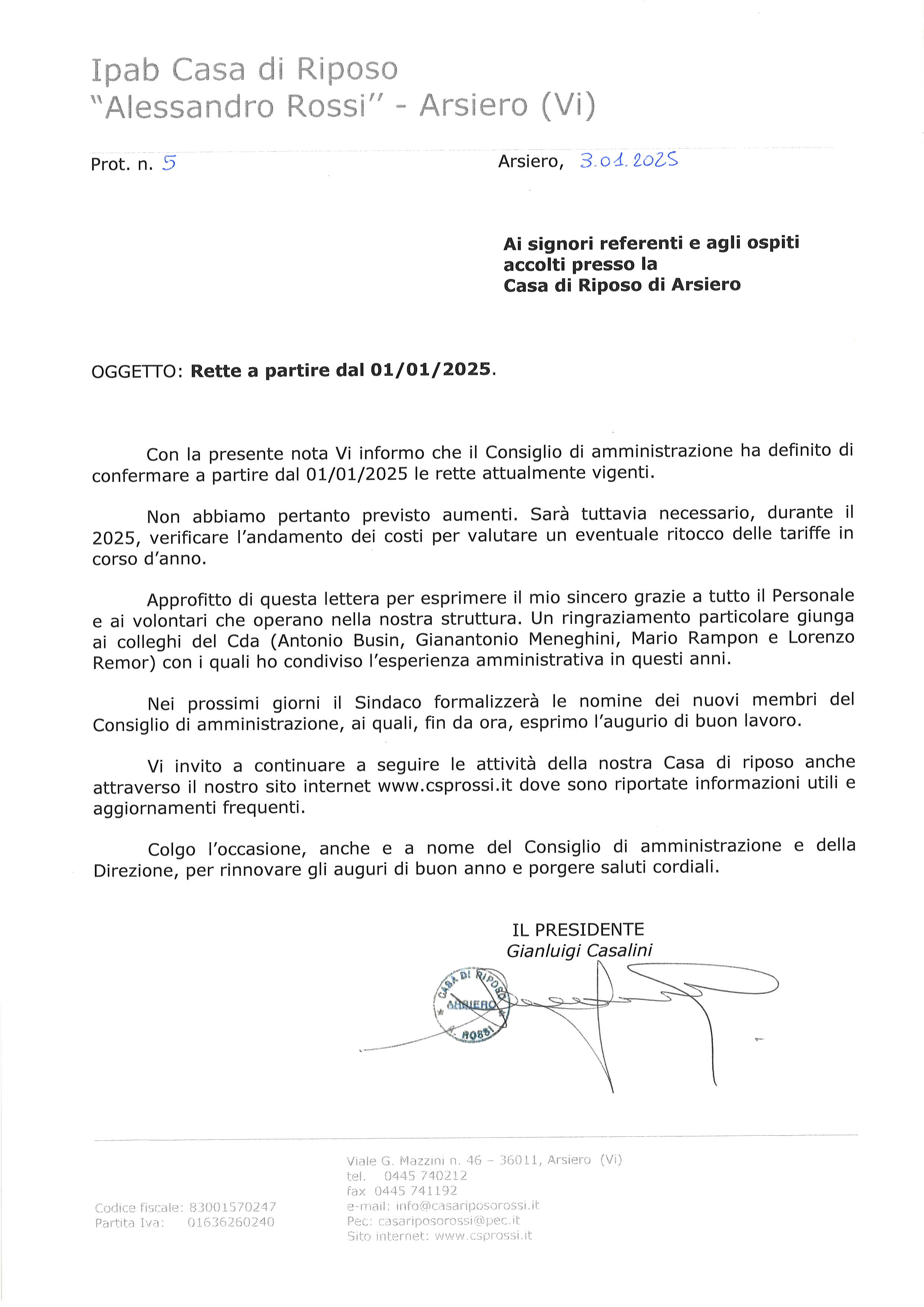 comunicazione rette